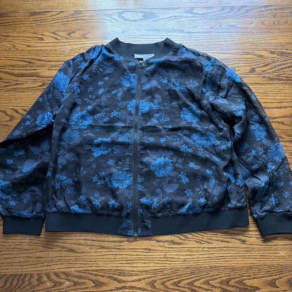 Ruff Hewn Grey Women's Blue Laced Jacket 1x
